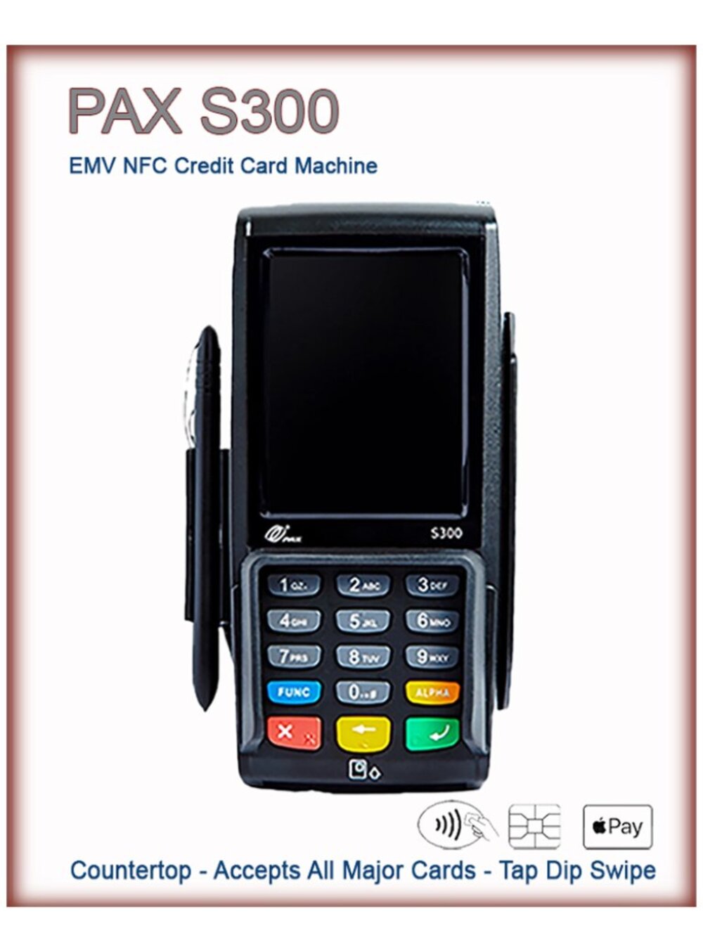 PAX S300 EMV NFC Credit Card Machine UNLOCKED with Power Cable